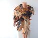 Nuno felted scarf Fall dark black brown Autumn gift under 75