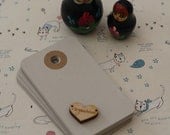 vintage Romantic Series MUSHROOM kraft reinforced handmade hang tags
