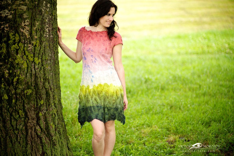 Forest fairy - nuno felted dress