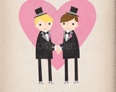 Two Grooms - Congratulations - Note Card
