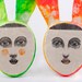 Girl with Rabbit Ears Portrait Mixed Media Clay Wall Art Drawing - Boyish Sylvie