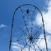 Spider In A Tattered Web Barbed Wire Garden Trellis Made to Order