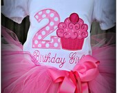 Pinkalicious Cupcake number Birthday tutu Outfit