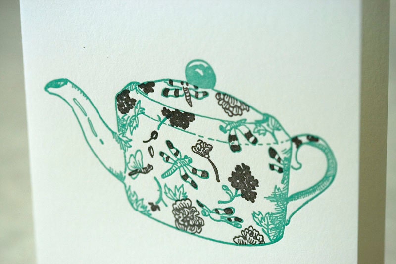 Letterpress Illustrated Series Card Pack - Tea Time