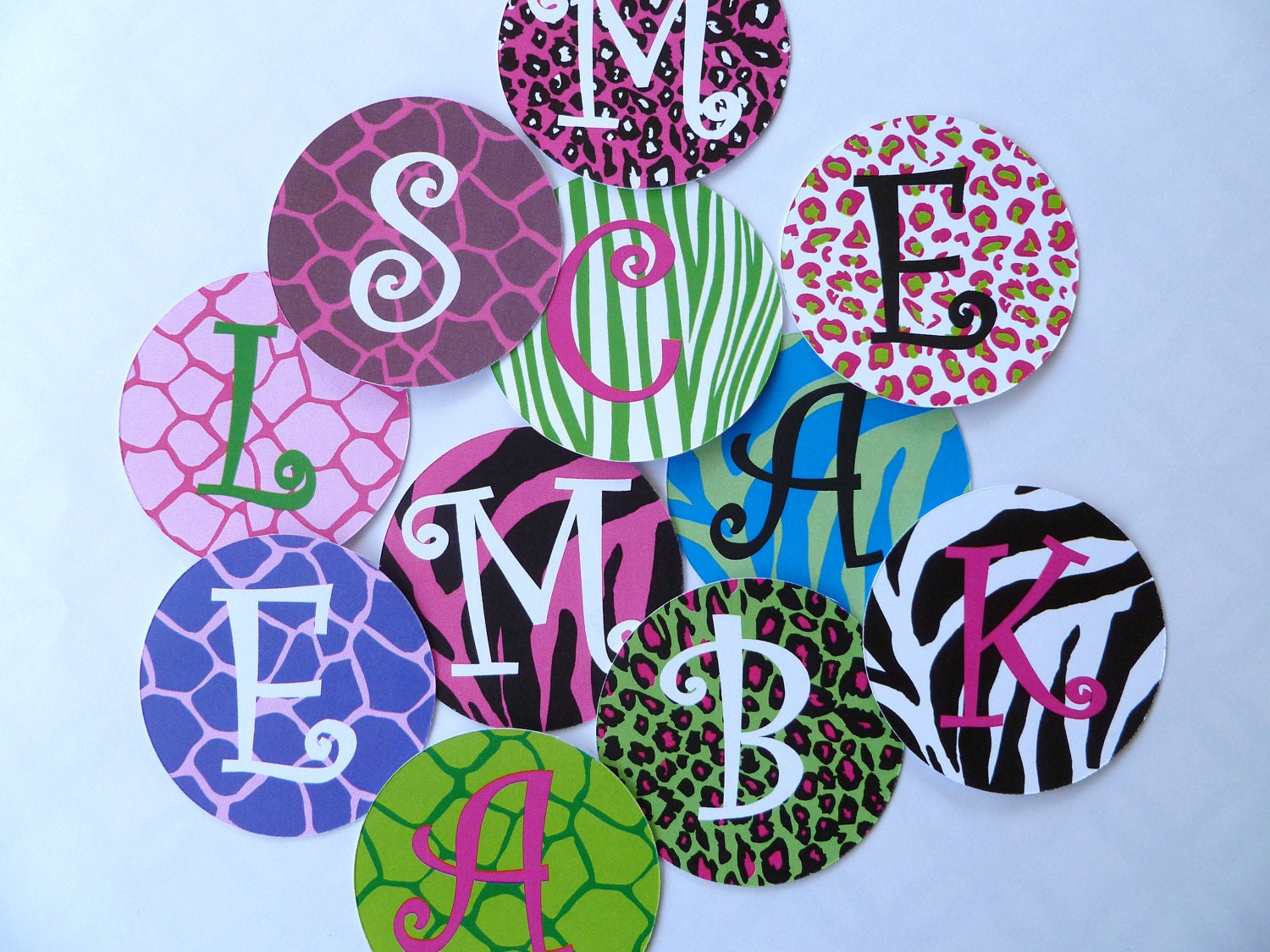 Animal print laminated bag tag by Toddle Tags
