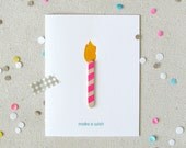 Celebrate Pink Candle Card