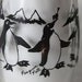 Penguin Pete Pitcher Vintage Penguins dancing Clear glass Great condition