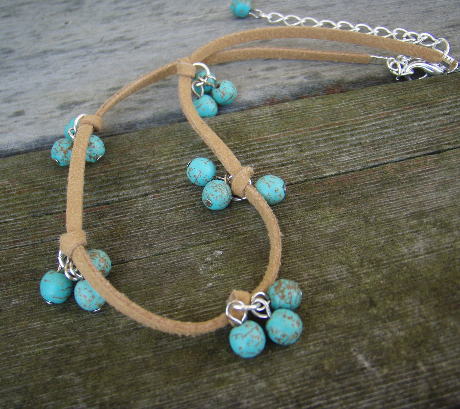 CLEARANCE SALE - Desert Sky - Turquoise Cluster Choker