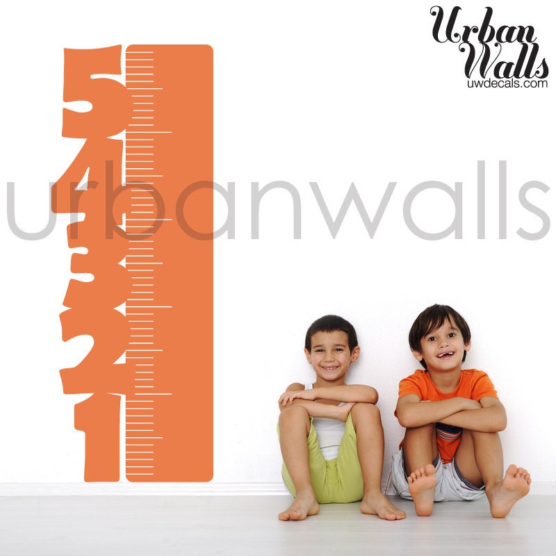Vinyl Wall Sticker Decal Art - Numbered Height Chart