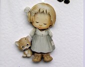 It Wasn't Us  -  Hand-Crafted 3D Decoupage Card - Blank for any Occasion (1478)