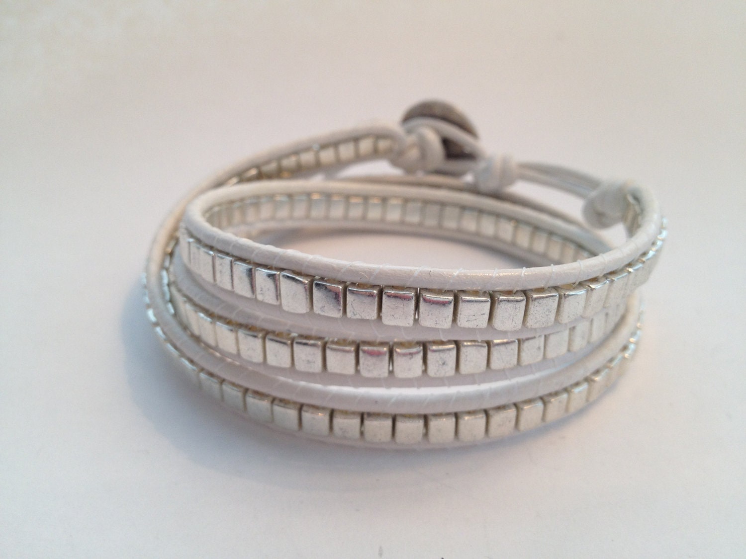 Metallic Bead Wrap Bracelet