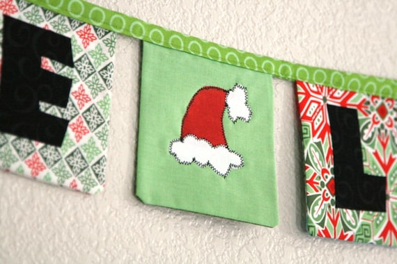 Santa Christmas banner, santa decoration, Christmas decoration : MADE TO ORDER Il_570xn