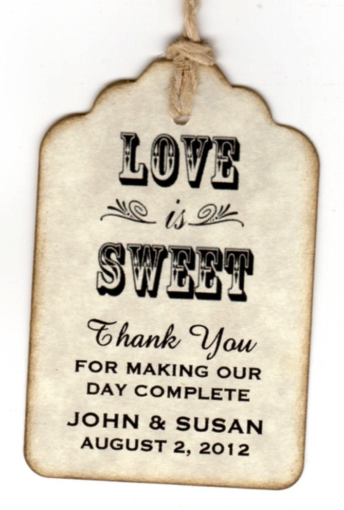 Custom Listing For Leah - 300 Wedding Favor Gift Tags / Place Cards / Escort Tags / Thank You Tags / Love Is Sweet / Honey Jar Labels