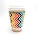 Rainbow Chevron Reusable Coffee Cozy - Ecofriendly Rainbow Coozie