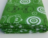 Extra Large Flannel Receiving Blanket - Happy Monkey