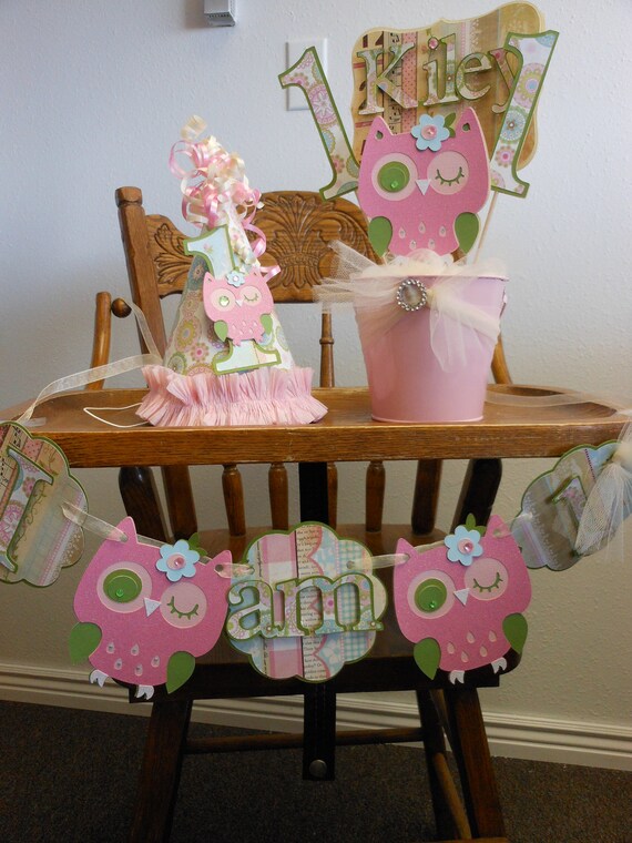 Shabby Chic Owl 1st Birthday Party Package Il_570xn