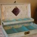 Vintage Gold Stars on Powder Blue Mele Jewelry Box