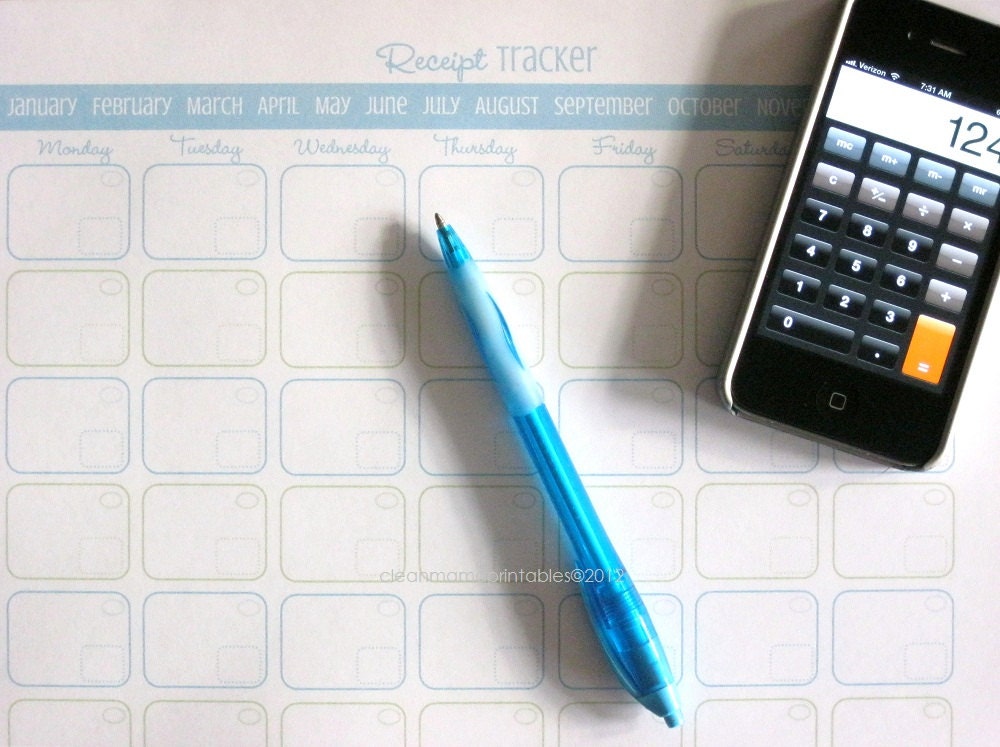 The Budget and Bill Pay Kit - Aqua and Lime - 6 documents - INSTANT DOWNLOAD
