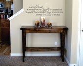 May this home be blessed with the laughter of children, the warmth of close family..."36"X9" Vinyl Wall Quote Decals Stickers