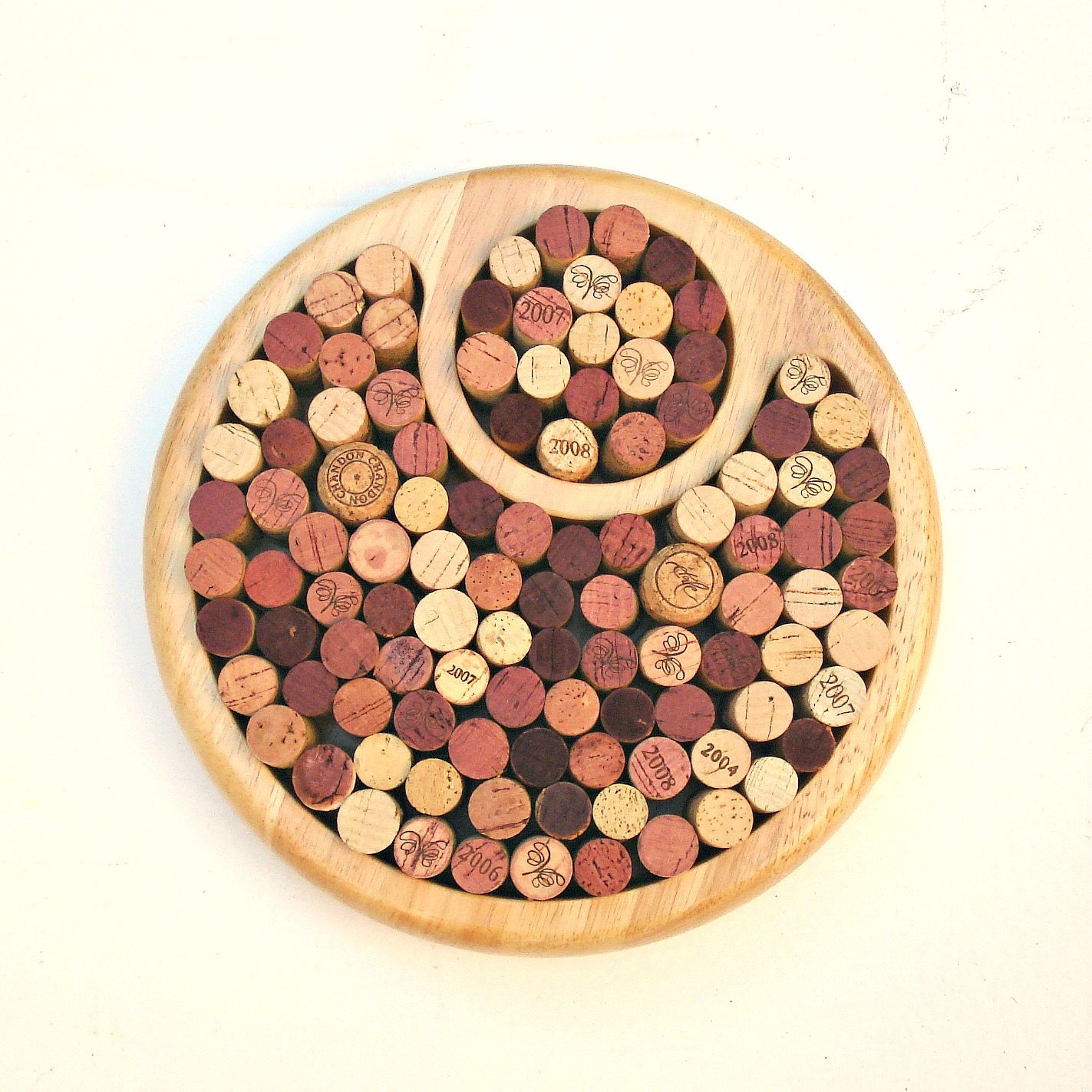 Wine Cork Trivet repurposed from a chips and salsa tray by Lolailo - Lolailo