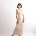 Vintage 1950s Evening Gown - 50s Wedding Dress - Champagne Satin Brocade