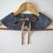 Back to school Butterfly detachable - Peter Pan collar cotton blue and brown