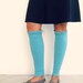 T Shirt Leg Warmers / Turquoise Aqua Blue / Teens / Girls / Fall / Autumn / Cotton Stretch / Warm / Soft / Fashion / by ohzie