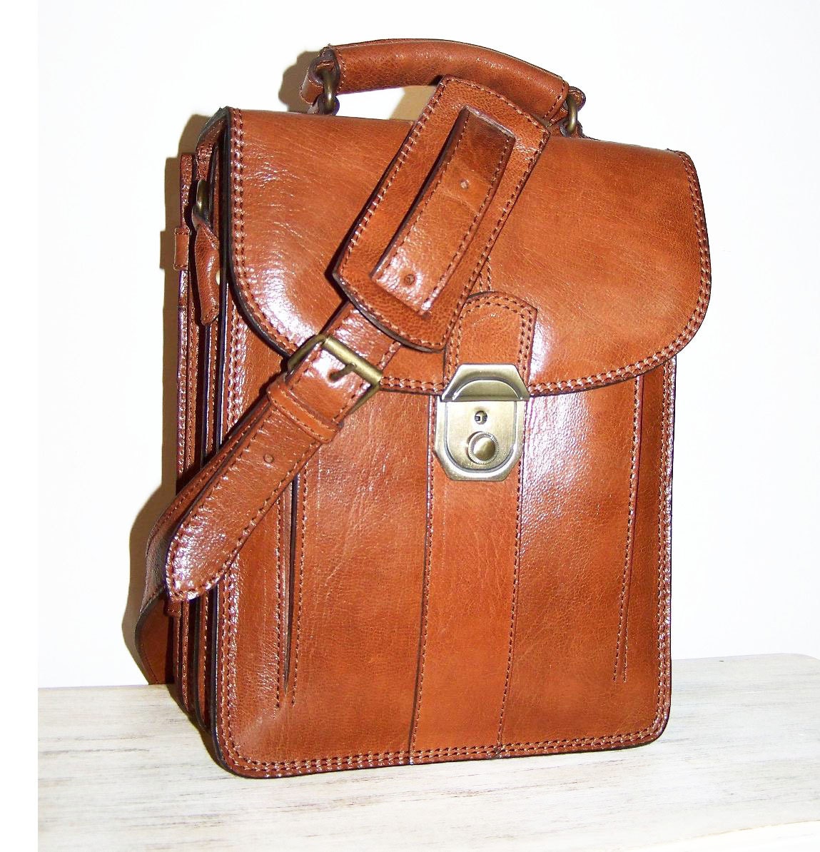 Caramel-brown Leather Messenger Bag Leather Crossbody Messenger Bag Leather Purse Leather Handbag Leather Shoulder Messenger Bag Elie size S
