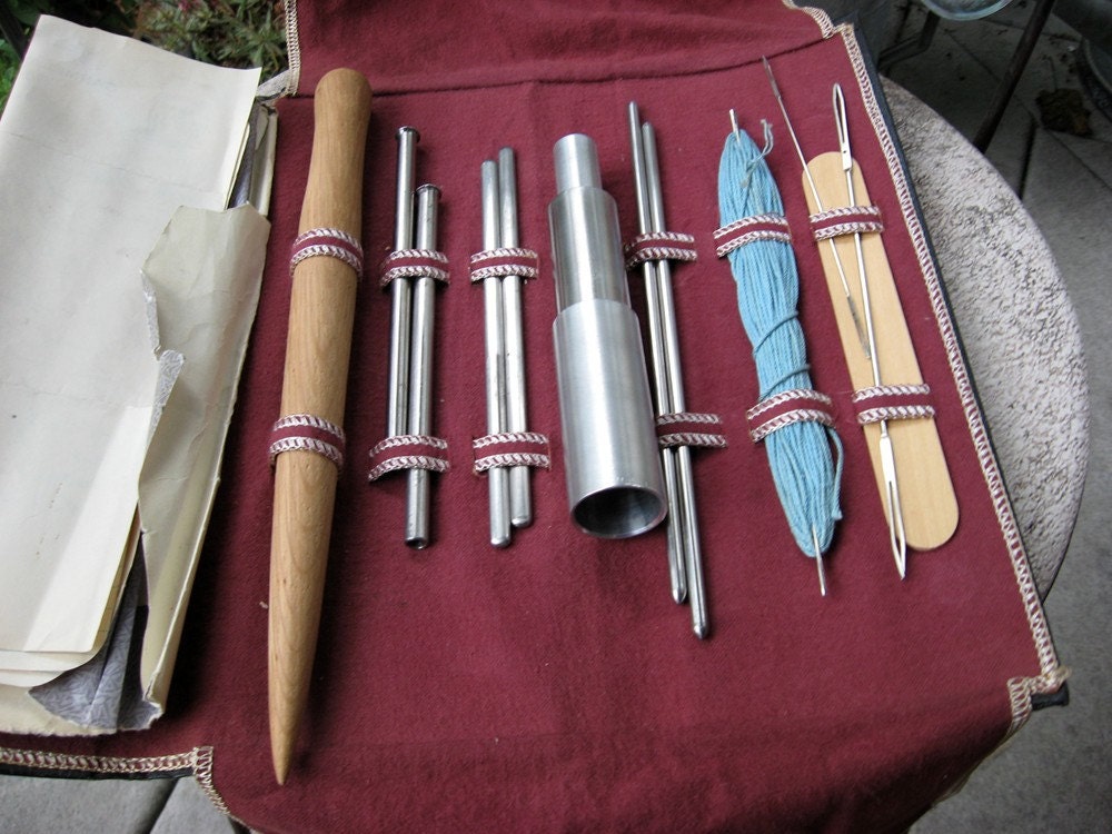 Vintage Lace Making Kit Antique Lace Making Tools by vintagemb60