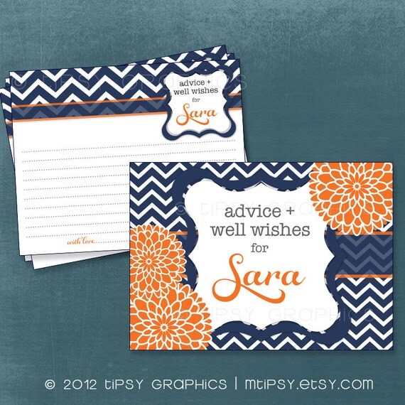 Spa Pom Pom. Chevron Mums. Advice & Well Wish Cards. Printable Cards by Tipsy Graphics. Any Colors Il_570xn
