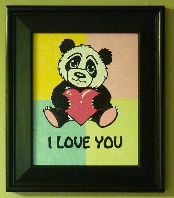 i love you panda teddy