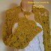 Pure COTTON SHRUG BOLERO, Crocheted Necklace Lariat, Women Mustard Bolero Shrug