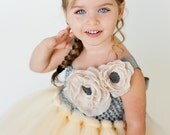 Anastasia Flower Girl Tutu Dress with Double Handmade Rose