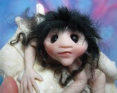 SALE Ayleish d'Mer Clambering Urchin Elf in a shell OOAK Sculpt by Ann Galvin Mermaid Coupon Code GOBLINRY