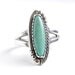 Vintage Sterling Silver Turquoise Ring - Size 6 Signed Native American Jewelry / Seafoam Green