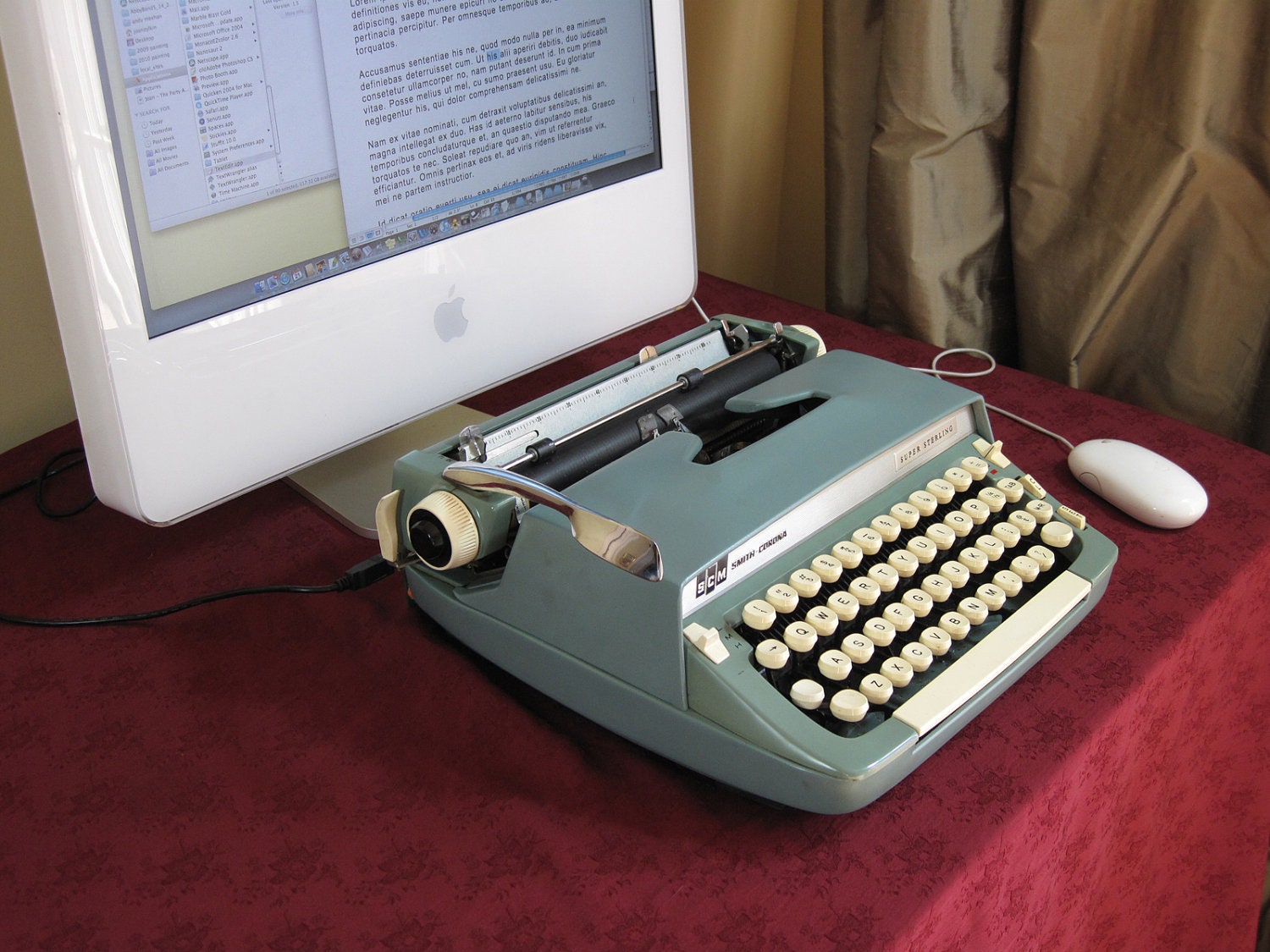 USB Typewriter Computer Keyboard -- 1960s Smith Corona Sterling