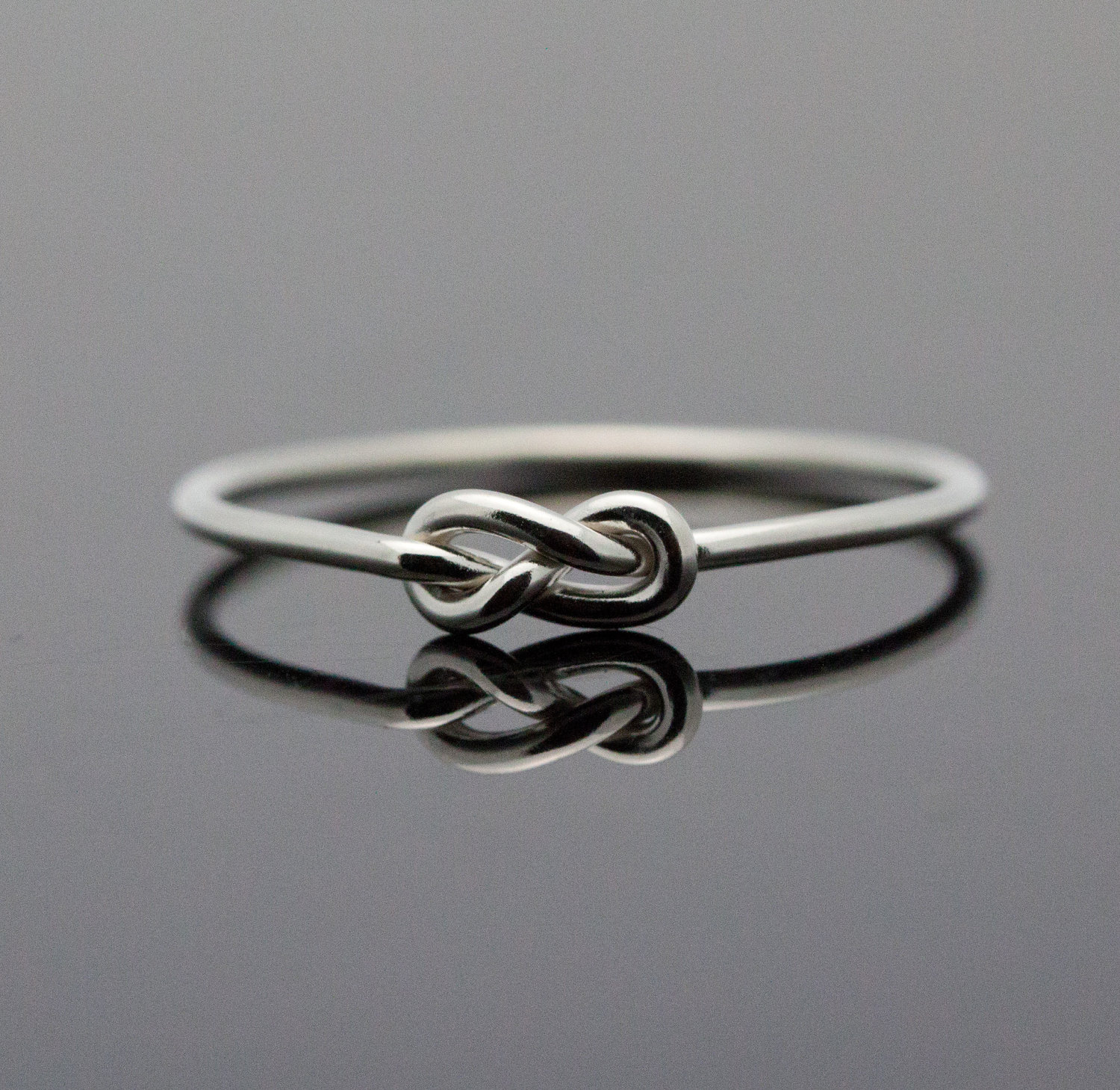 Infinity ring. Sterling Silver knot ring. Best by