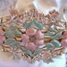 Art Nouveau Style Engraved Enamel Rose Hair Barrette 1928 Jewelry