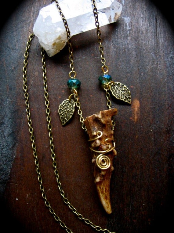 Faery Forest- Antler Tip Necklace