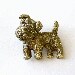 Vintage Scottie Dog Pin / Brooch - Movable Head - 1930s - Silver Celluloid