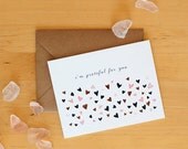 i'm grateful for you hearts // greeting card