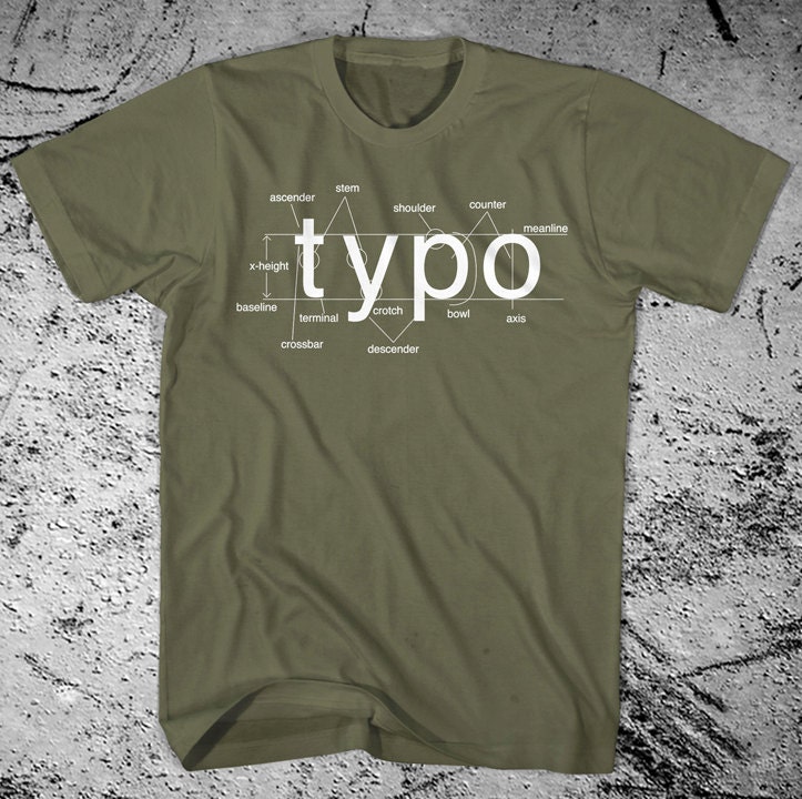 Typography Shirt Helvetica Font Sans Serif Free Shipping