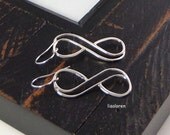 New - Double Infinity Earrings - Modern Sterling Silver Infinity Earrings, Great Gift for Her, Simple Everyday, Gift for Mom, Wife, Sister