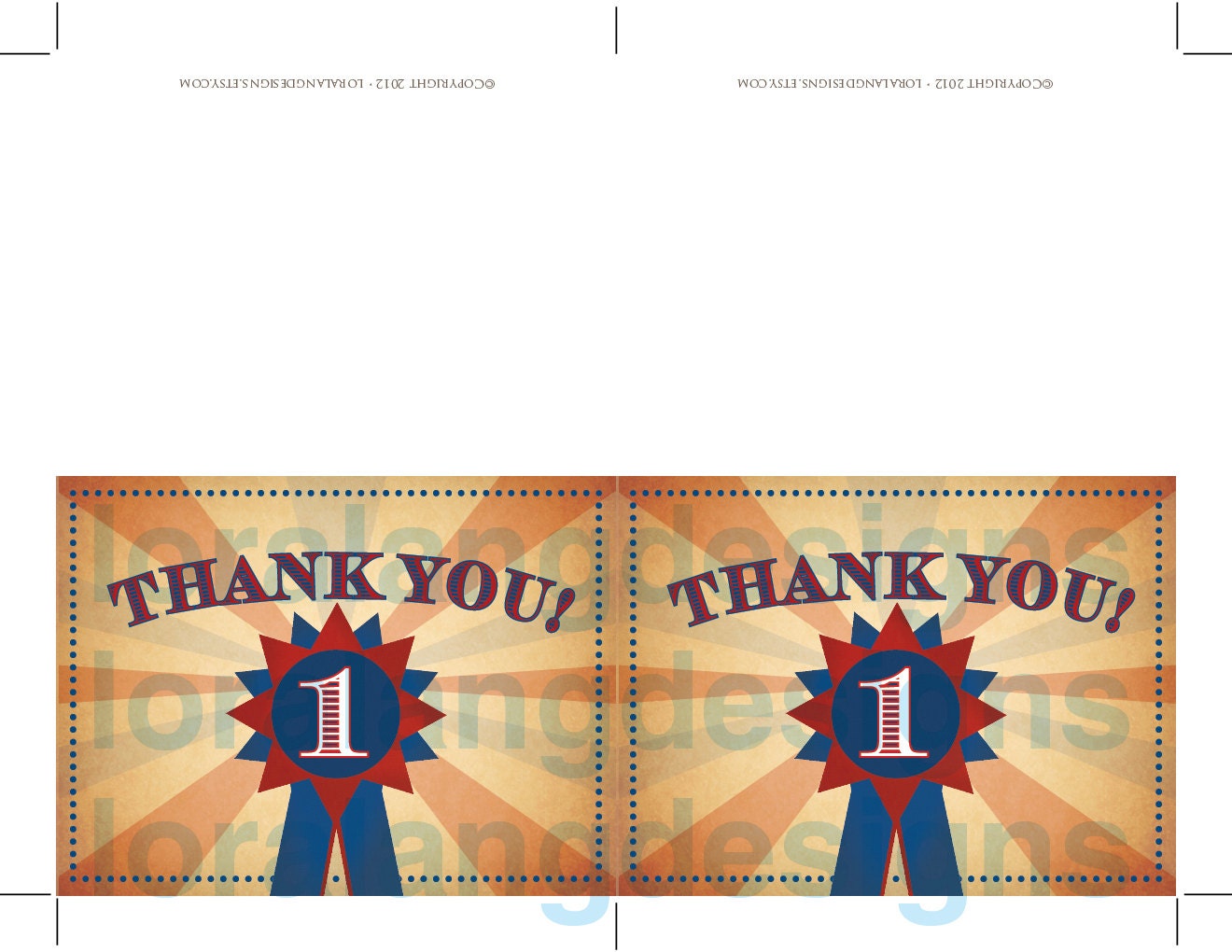 DIY Printable Vintage County Fair Thank You Cards Il_570xn