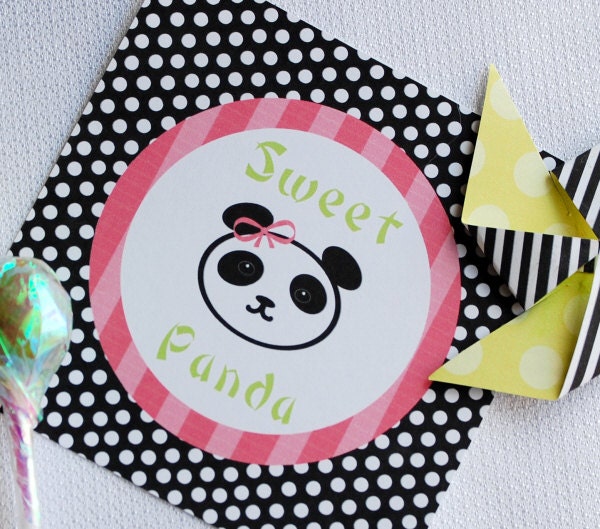 Panda Decorations for Birthday Party or Baby Shower - Girls Pink Pagoda DIY Printable Decor by BeeAndDaisy - Instant Download Il_570xn