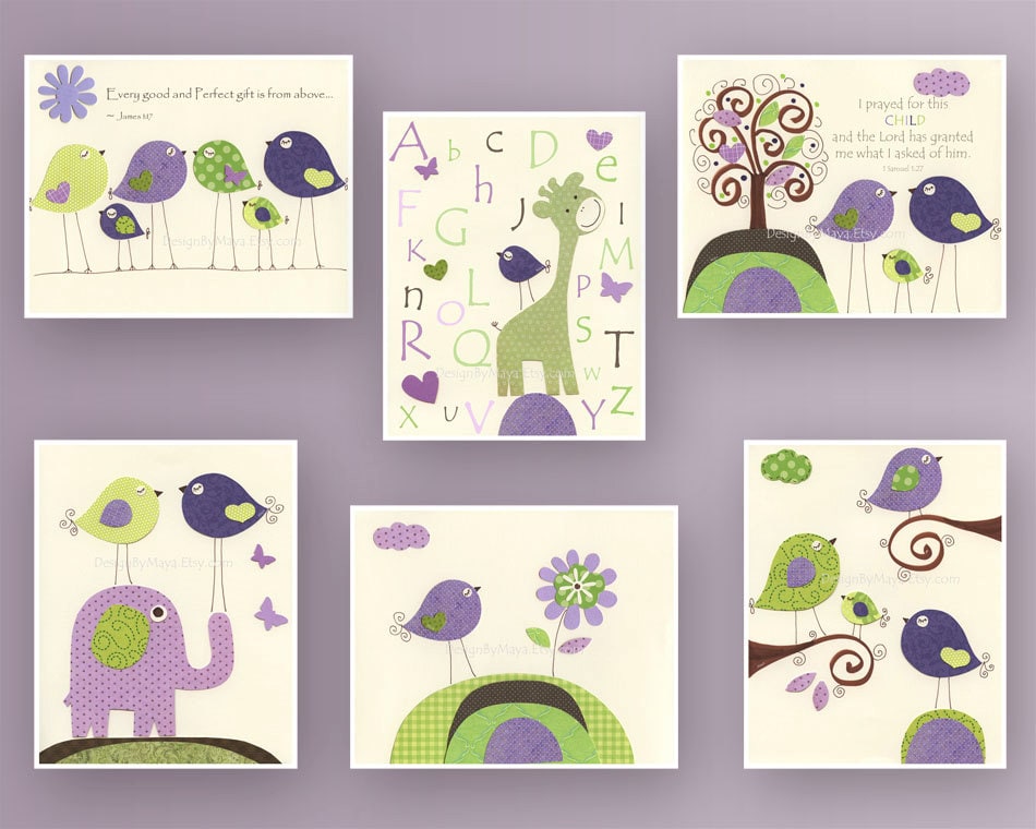 Popular items for lavender nursery art on Etsy