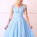 1950s Vintage // Blue Sky Party Dress // Xs-S