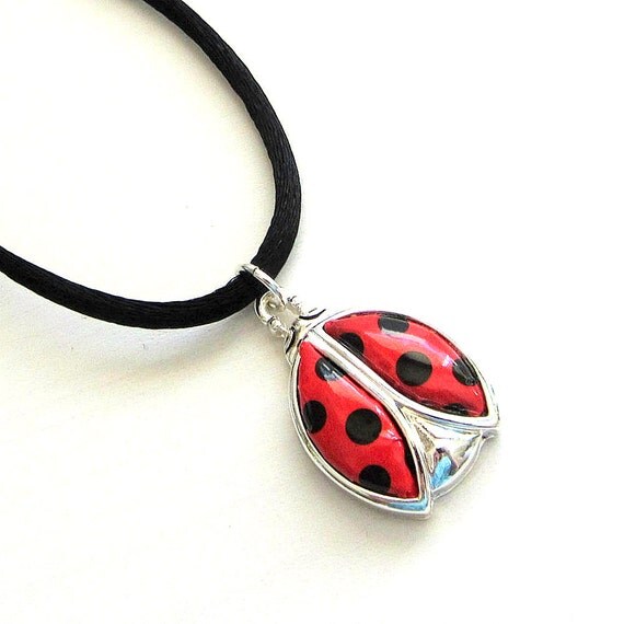 Ladybug Necklace Ladybug Pendant Ladybug by OnLemonberryLane