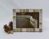 natural stone,glass, and ceramic tile picture frame --- holds a 5x7 photo