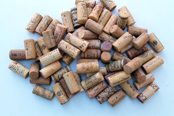 Craft Wine Corks - Golden Yellow Corks - eco craft supply, DIY 24 wine corks crafts